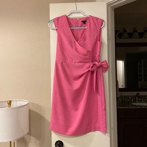 Ann Taylor Pink Knee Length Wrap Dress Size 4 Petite